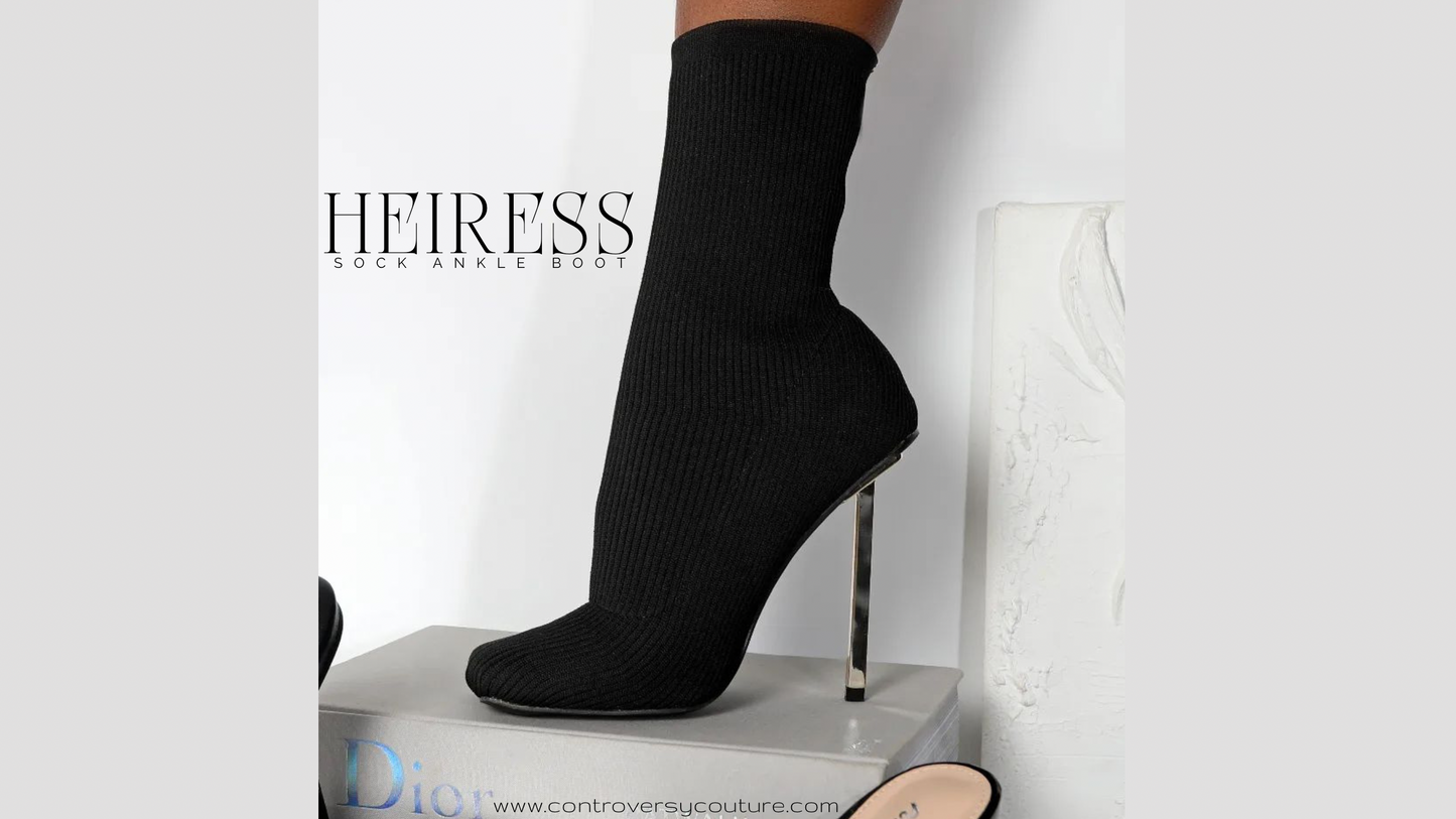 “Heiress” Sock Ankle Boot